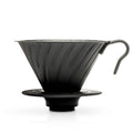 V60 Metal Coffee Dripper 02 - Black coffee brewing equipment