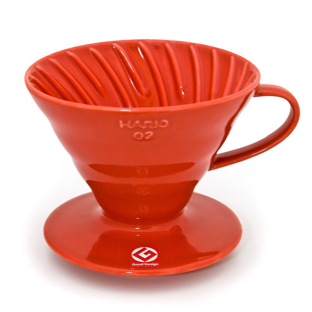 V60 Ceramic Coffee Dripper 02 - Red coffee brewing equipment